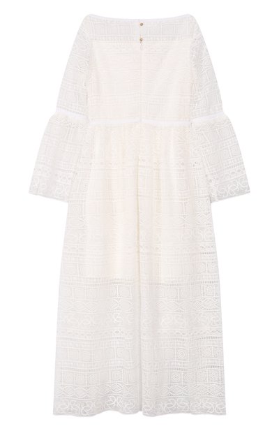 Хлопковое платье ELIE SAAB JUNIOR кремового цвета по цене 115000 руб., арт. EFAB118 MX/TS1124_001, фото 2 Хлопковое платье ELIE SAAB JUNIOR, арт. EFAB118 MX/TS1124_001, фото 2