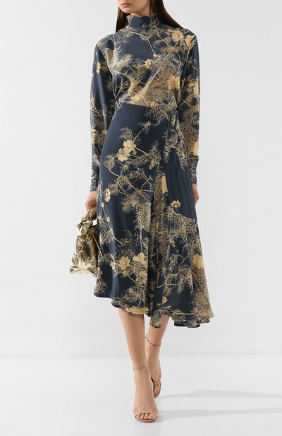 Шелковая блузка DRIES VAN NOTEN серого цвета по цене 58600 руб., арт. 192-10759-8201, фото 2 Шелковая блузка DRIES VAN NOTEN, арт. 192-10759-8201, фото 2