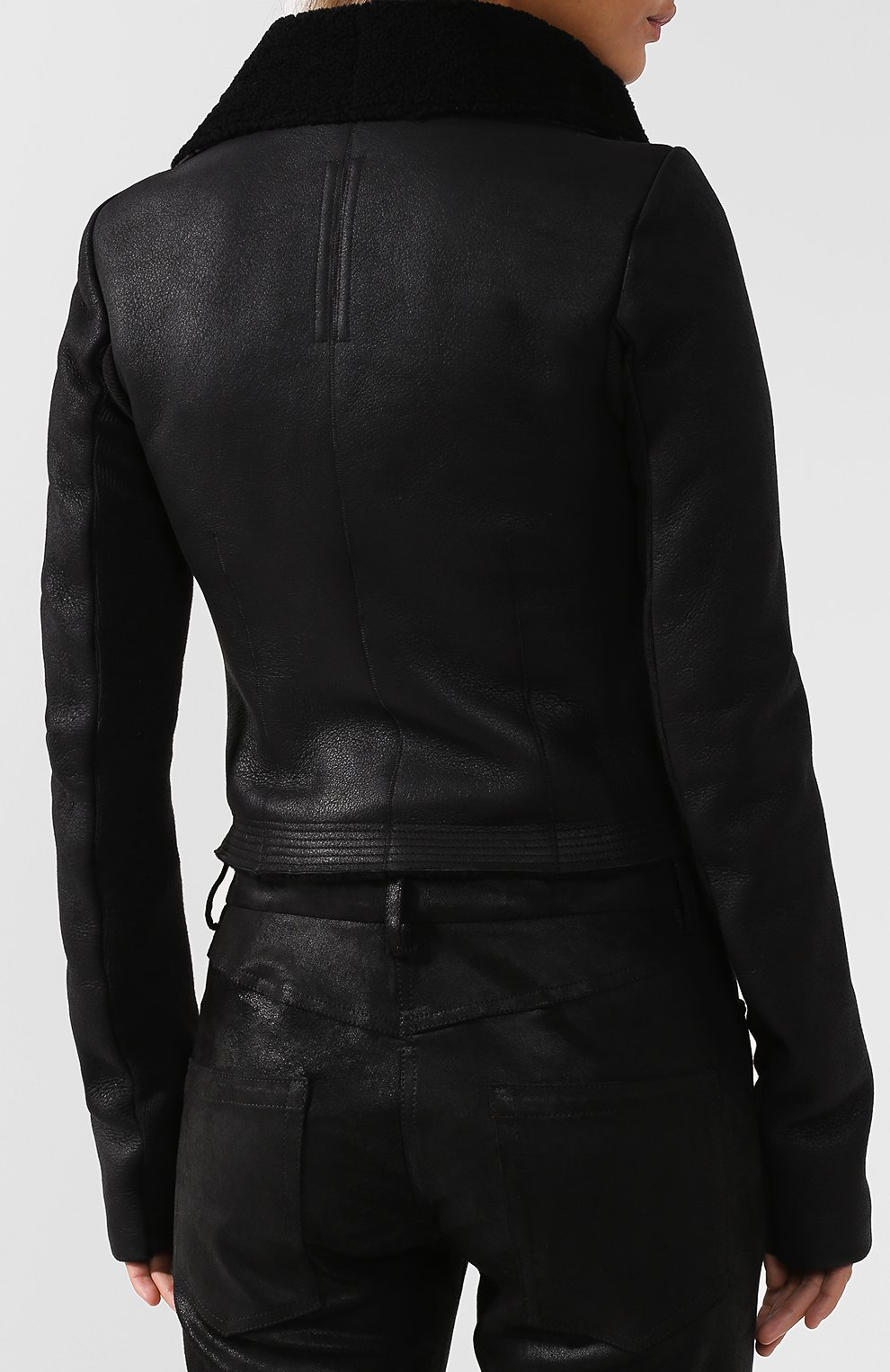 Кожаная куртка на меховой подкладке RICK OWENS, арт. RP18F4728/LSHS, фото 4