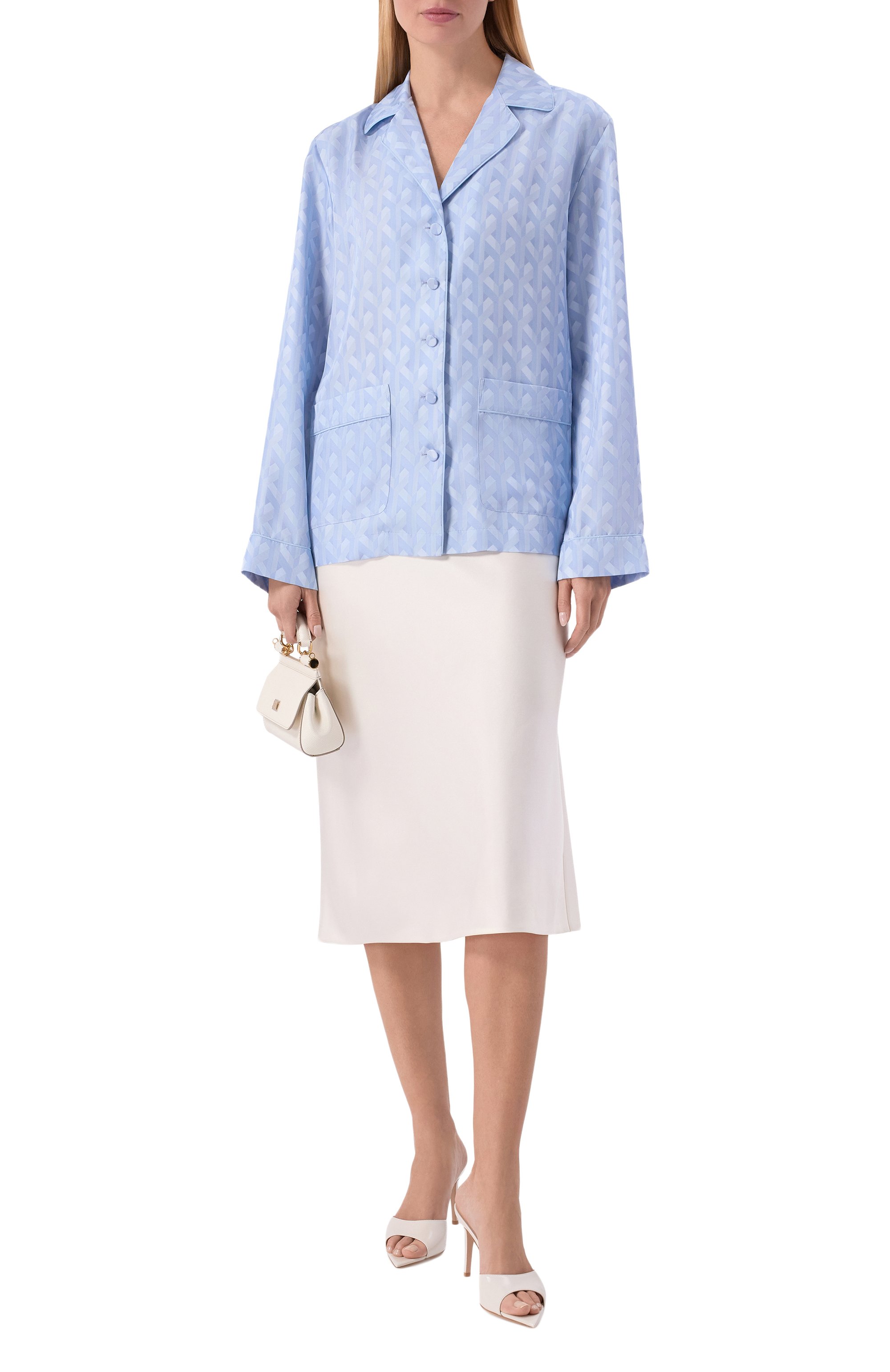 Шелковая рубашка MVST голубого цвета по цене 154000 руб., арт. M26.2PW.B017/F127, фото 2 Шелковая рубашка MVST, арт. M26.2PW.B017/F127, фото 2