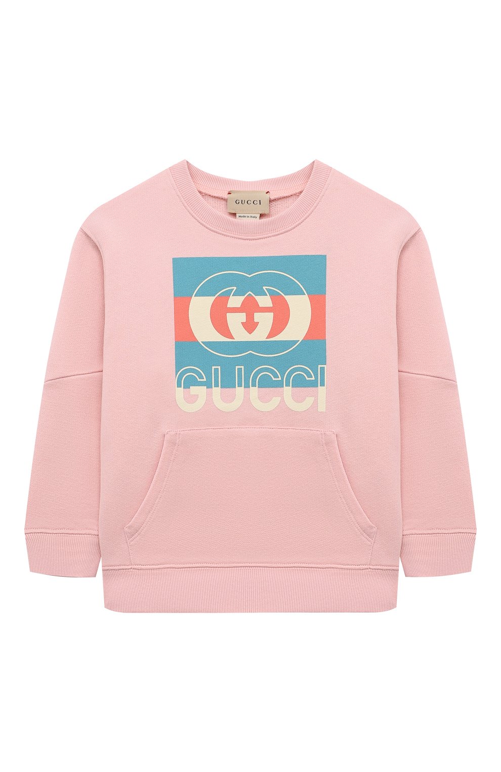 Хлопковый свитшот GUCCI розового цвета по цене 28950 руб., арт. 732466/XJEZT, фото 1 Хлопковый свитшот GUCCI, арт. 732466/XJEZT, фото 1