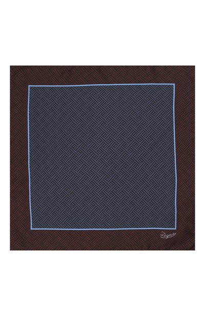 Шелковый платок ZEGNA темно-синего цвета по цене 14150 руб., арт. Z2J04A/39A, фото 3 Шелковый платок ZEGNA, арт. Z2J04A/39A, фото 3