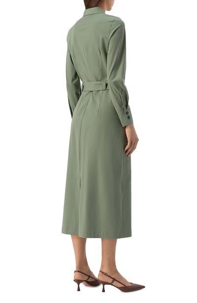 Хлопковое платье WINDSOR зеленого цвета по цене 75950 руб., арт. 52 DE504 10019005/30045285, фото 4 Хлопковое платье WINDSOR, арт. 52 DE504 10019005/30045285, фото 4