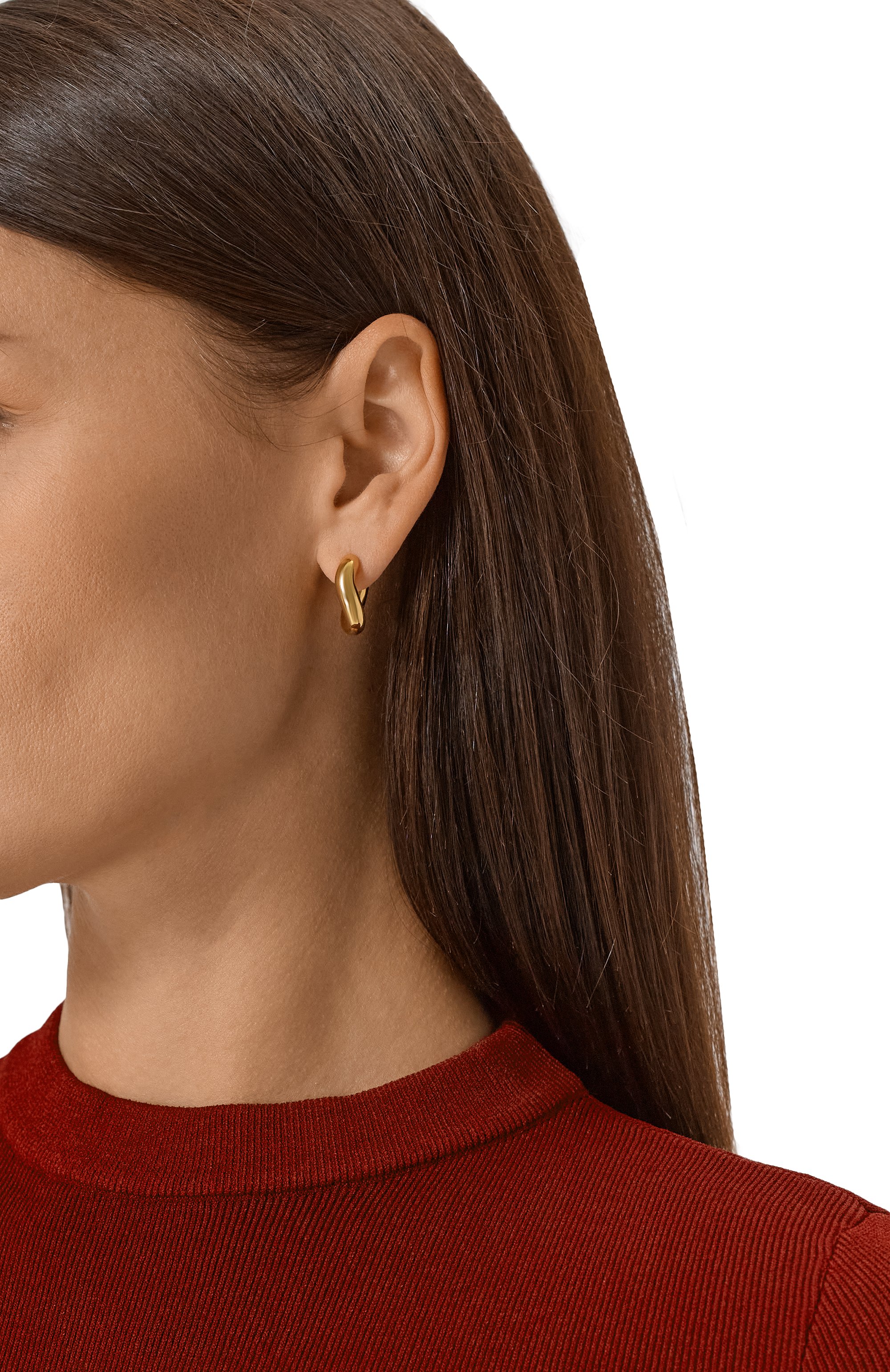 Серьги loop xxs BALENCIAGA золотого цвета по цене 55600 руб., арт. 656263 TZ99G, фото 2 Серьги loop xxs BALENCIAGA, арт. 656263 TZ99G, фото 2