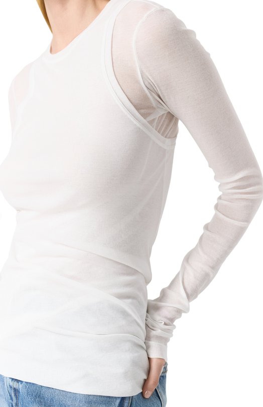 Хлопковый лонгслив Jil Sander J02NH0012/J20249 Белый  J02NH0012/J20249 Фото 5