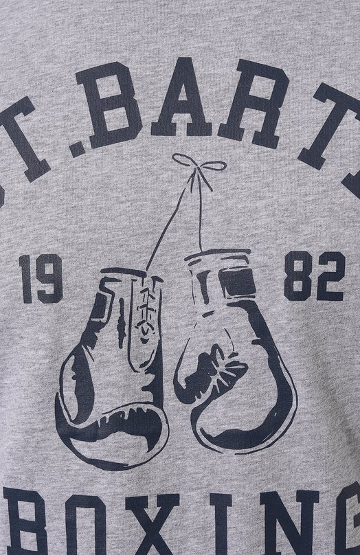 Хлопковая футболка MC2 Saint Barth STBM/TSHIRT MAN/06547D Серый  STBM/TSHIRT MAN/06547D Фото 5