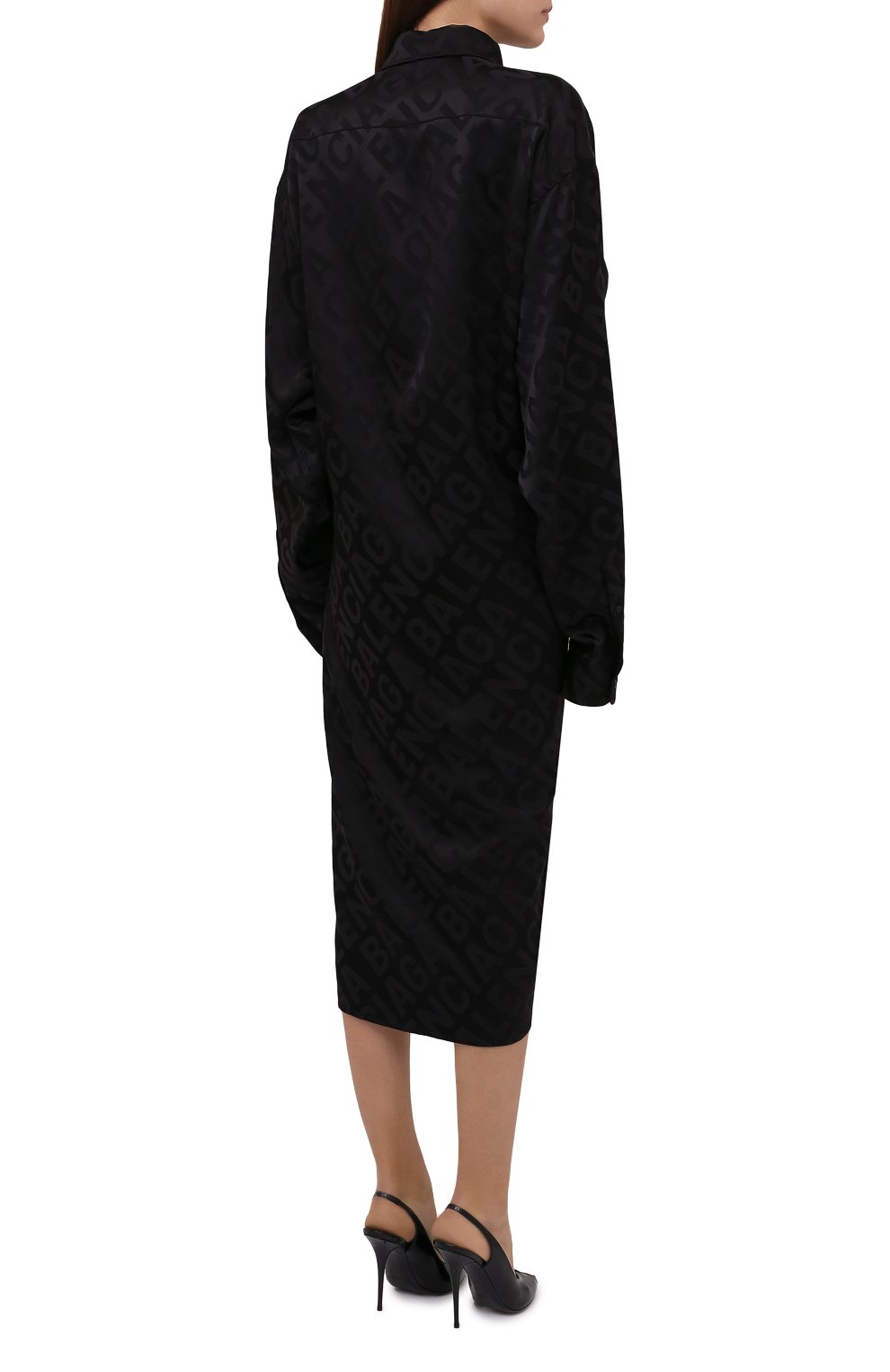 Атласное платье BALENCIAGA, арт. 671667/TI038, фото 4