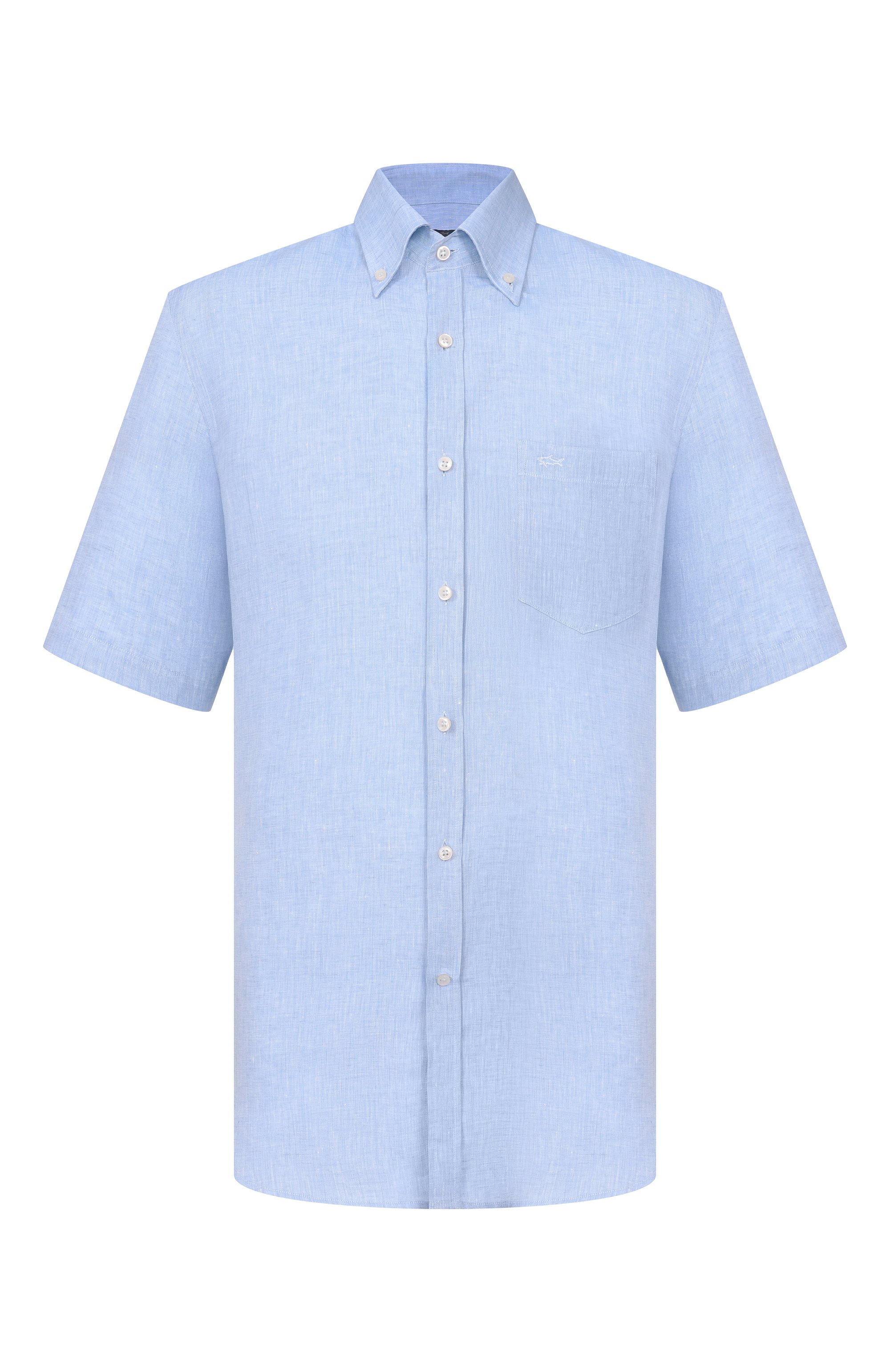 Льняная рубашка PAUL&SHARK голубого цвета по цене 39950 руб., арт. 26413161, фото 1 Льняная рубашка PAUL&SHARK, арт. 26413161, фото 1