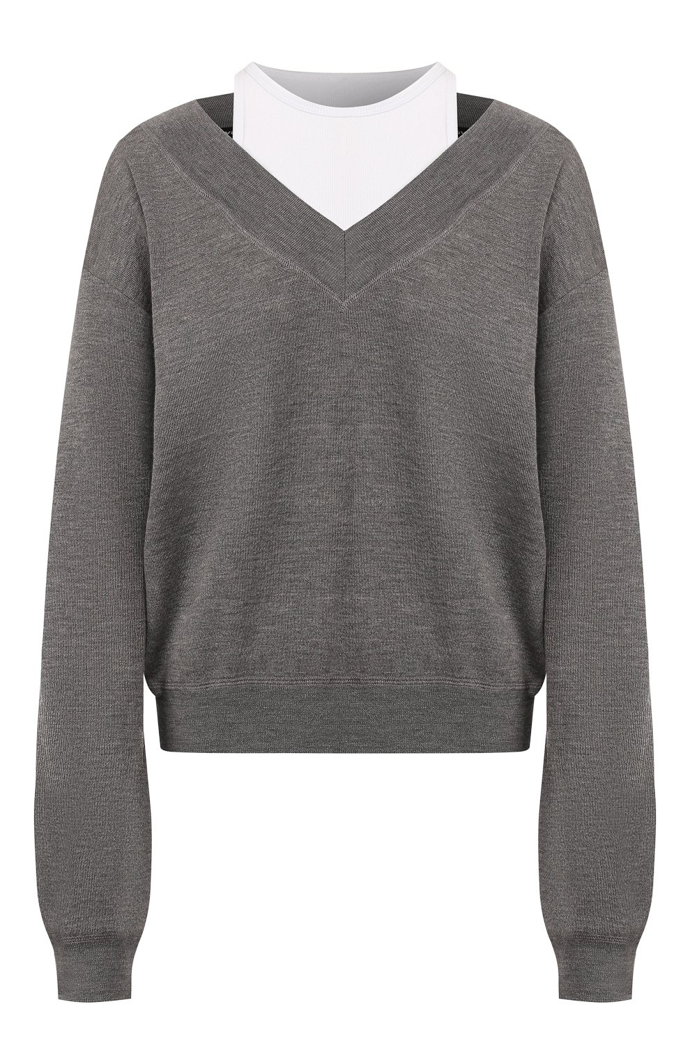 Шерстяной пуловер ALEXANDERWANG.T серого цвета по цене 29600 руб., арт. 4KC2191073, фото 1 Шерстяной пуловер ALEXANDERWANG.T, арт. 4KC2191073, фото 1
