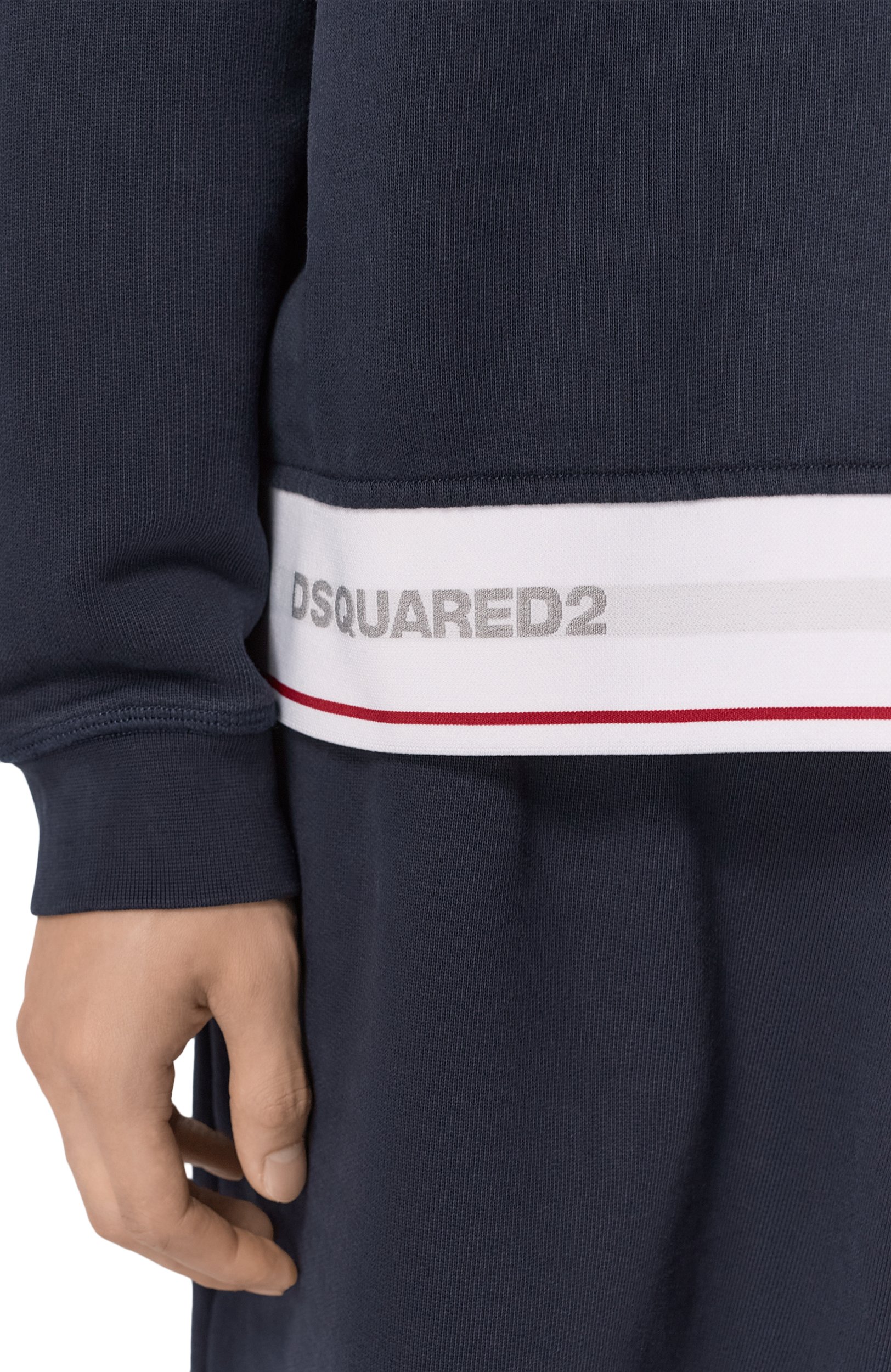 Хлопковый свитшот DSQUARED2 темно-синего цвета по цене 54450 руб., арт. S74GU0961/D25028, фото 5 Хлопковый свитшот DSQUARED2, арт. S74GU0961/D25028, фото 5