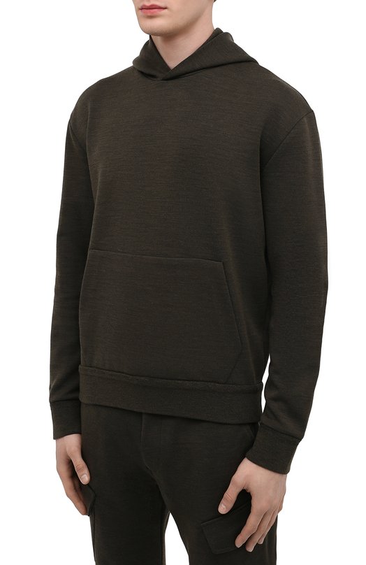 Худи из шерсти и хлопка Ralph Lauren Хаки, фото 3