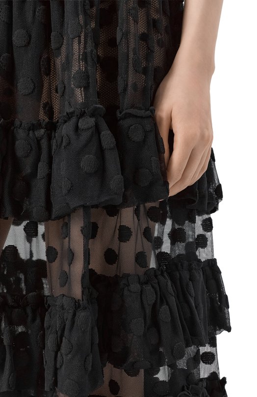 Хлопковое платье Dries Van Noten 011007/3291 Чёрный  011007/3291 Фото 4