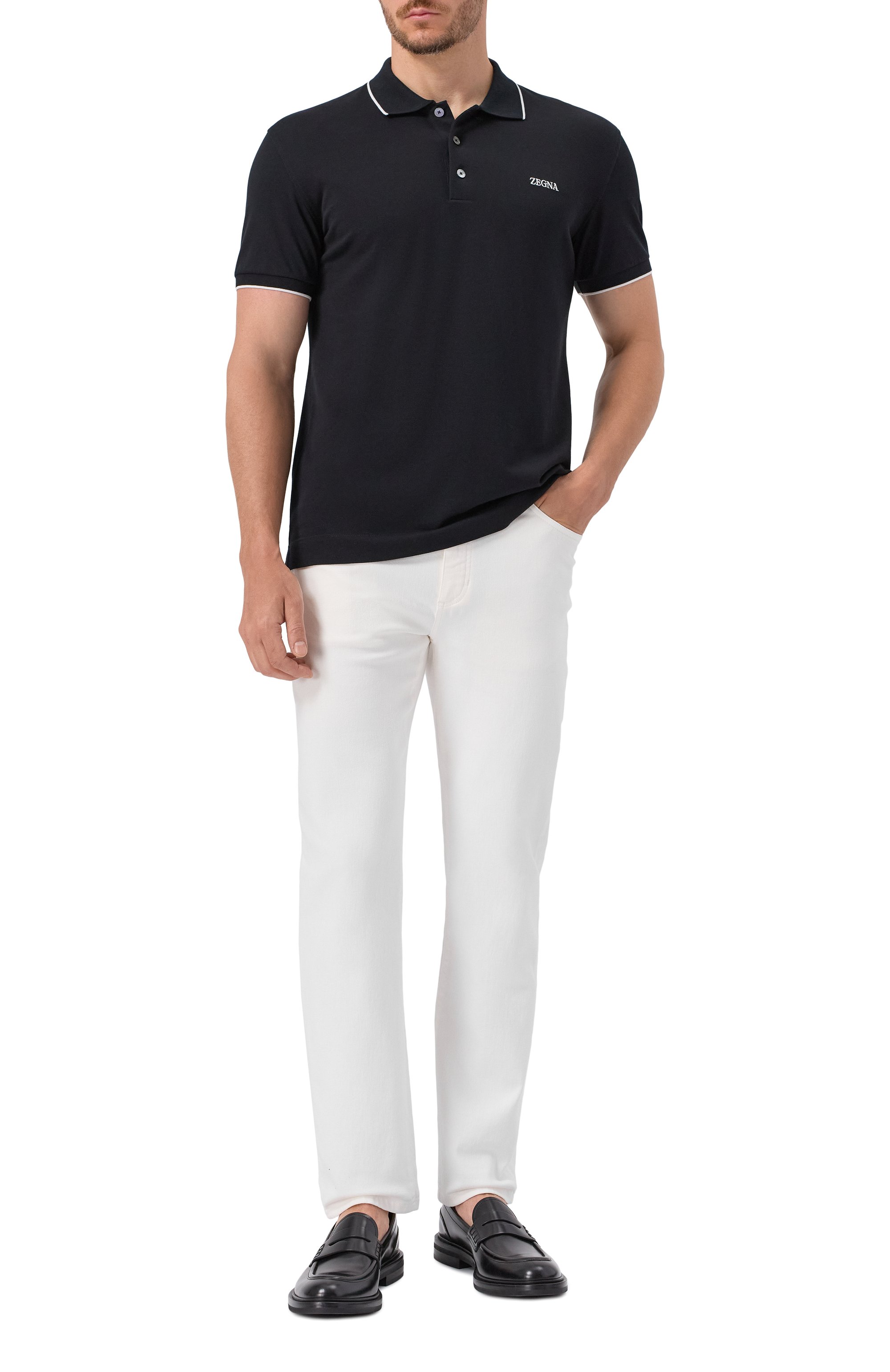 Хлопковое поло ZEGNA, арт. B746/E7358A5, фото 2