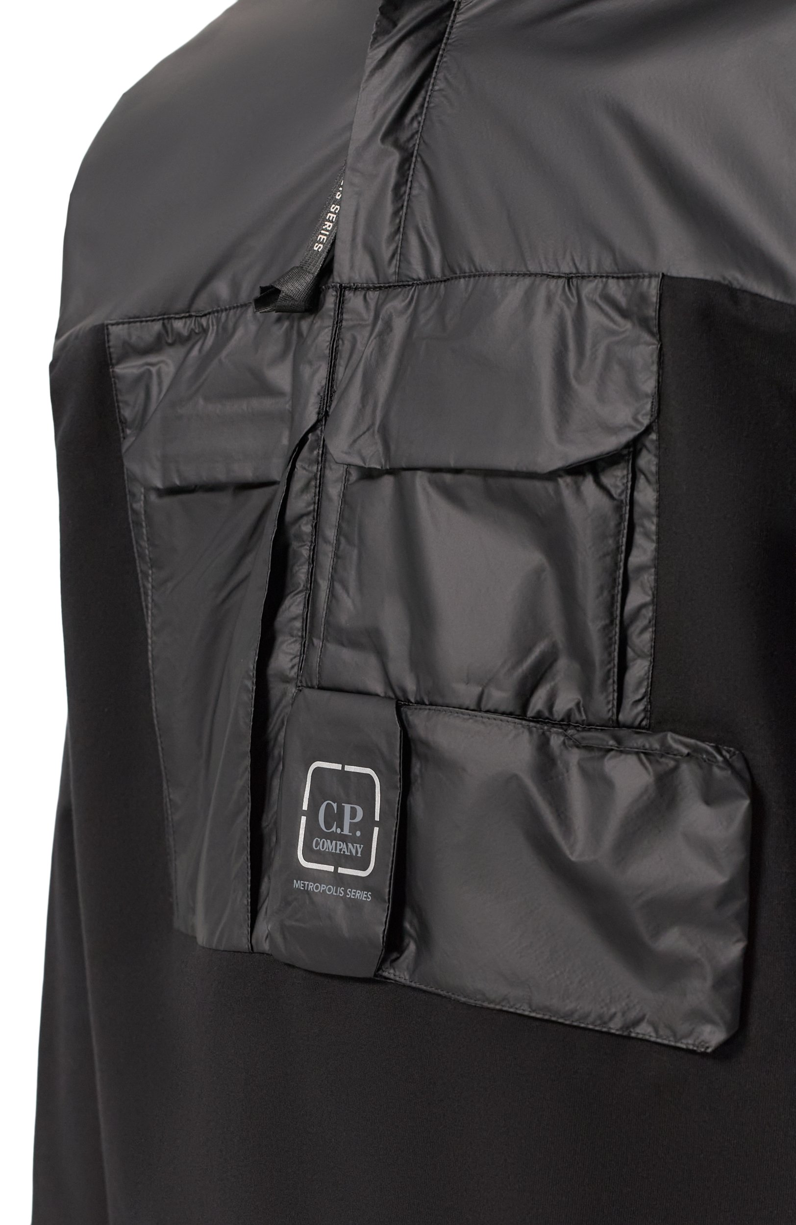 Хлопковый анорак C.P. COMPANY черного цвета по цене 49400 руб., арт. 21CLSS035A/006452M, фото 5 Хлопковый анорак C.P. COMPANY, арт. 21CLSS035A/006452M, фото 5