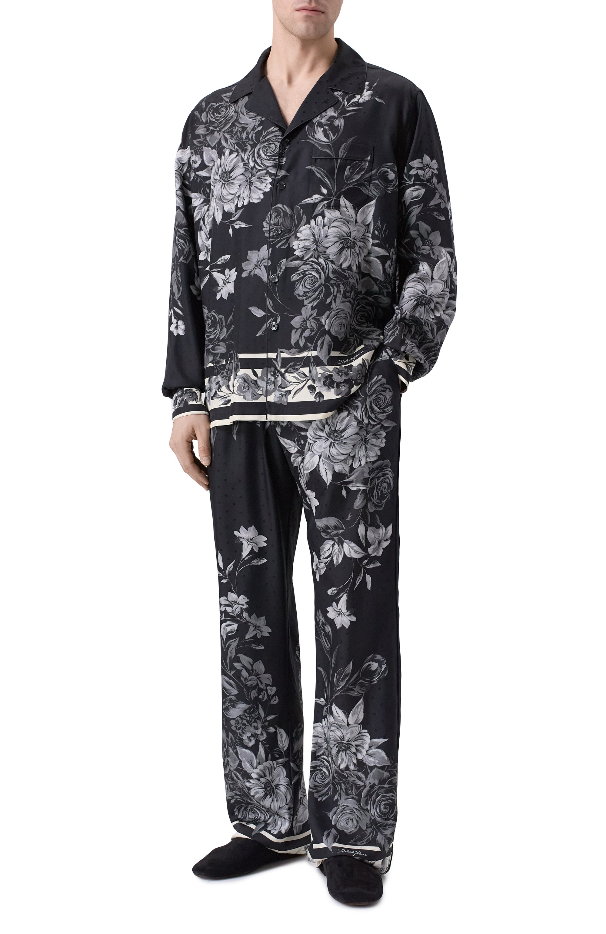 Шелковые домашние брюки DOLCE & GABBANA, арт. GVRMAT/HI12H, фото 2