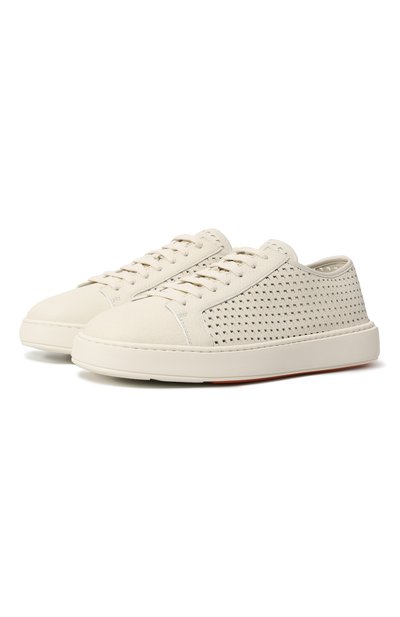 Мужские кожаные кеды cleanic SANTONI, арт. MBCD21978BARCS03I50