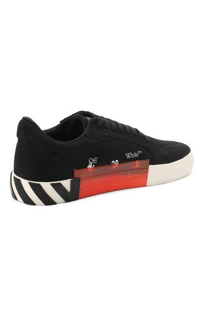 Текстильные кеды vulcanized OFF-WHITE черного цвета по цене 21050 руб., арт. 0MIA085E20FAB0011025, фото 4 Текстильные кеды vulcanized OFF-WHITE, арт. 0MIA085E20FAB0011025, фото 4