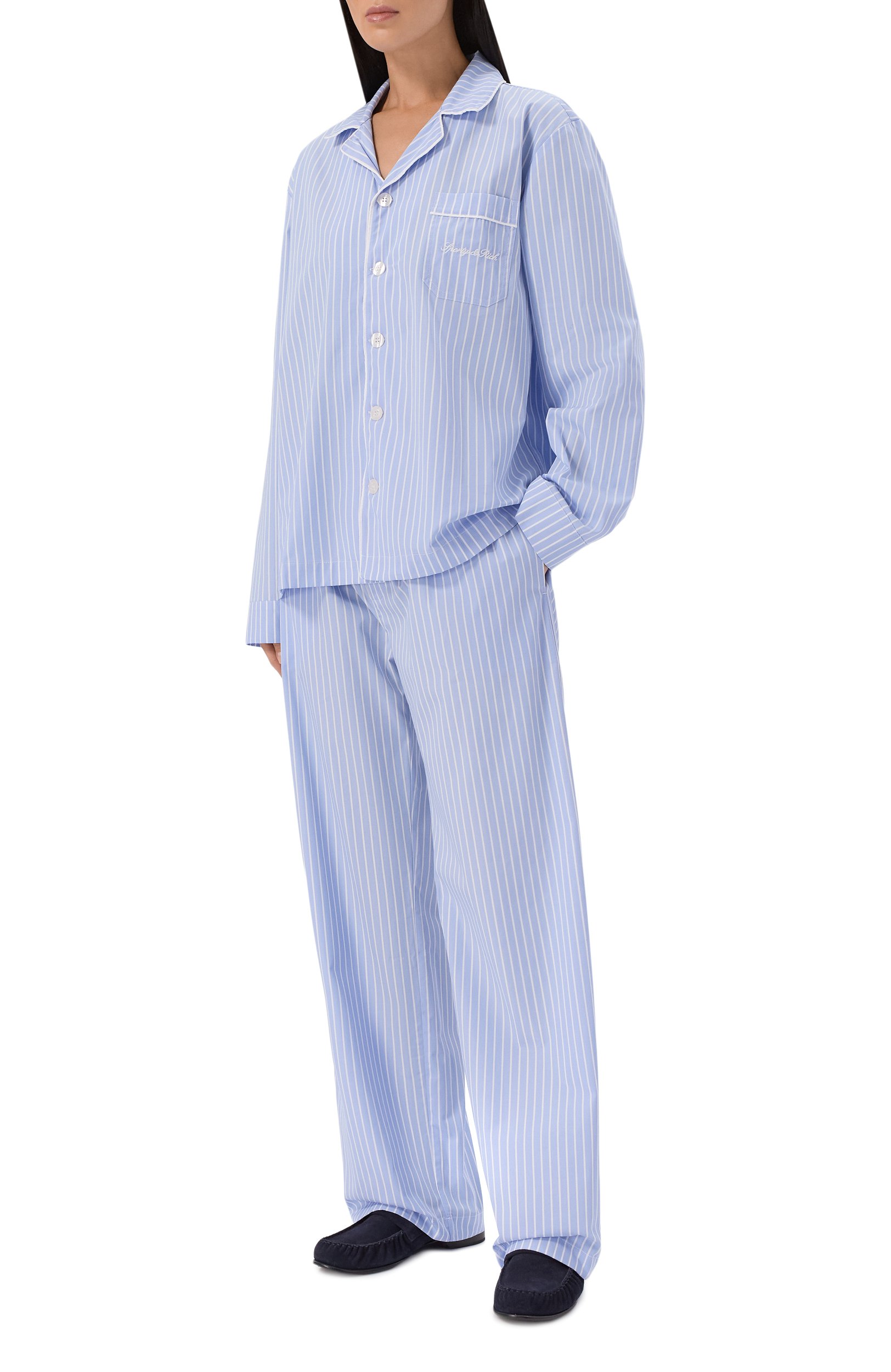 Хлопковая рубашка SPORTY AND RICH, арт. SI02174326BL154, фото 2