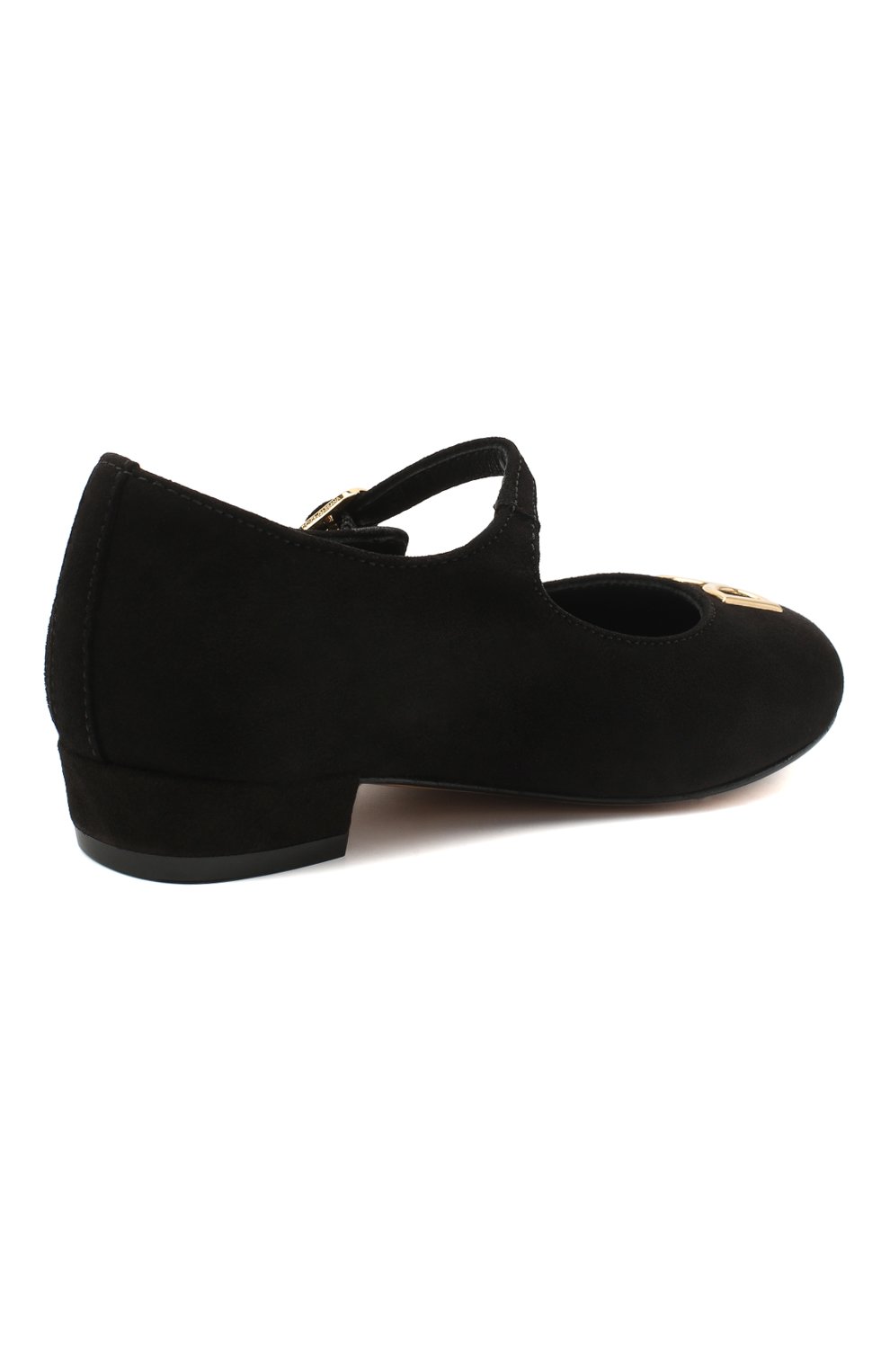 Замшевые туфли DOLCE & GABBANA черного цвета по цене 31450 руб., арт. D10537/AC370/24-28, фото 3 Замшевые туфли DOLCE & GABBANA, арт. D10537/AC370/24-28, фото 3
