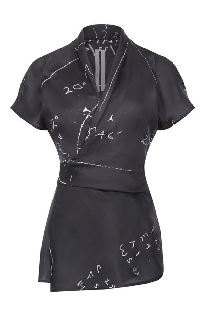 Женская атласная блузка RICK OWENS, арт. RP01F6233/KP1