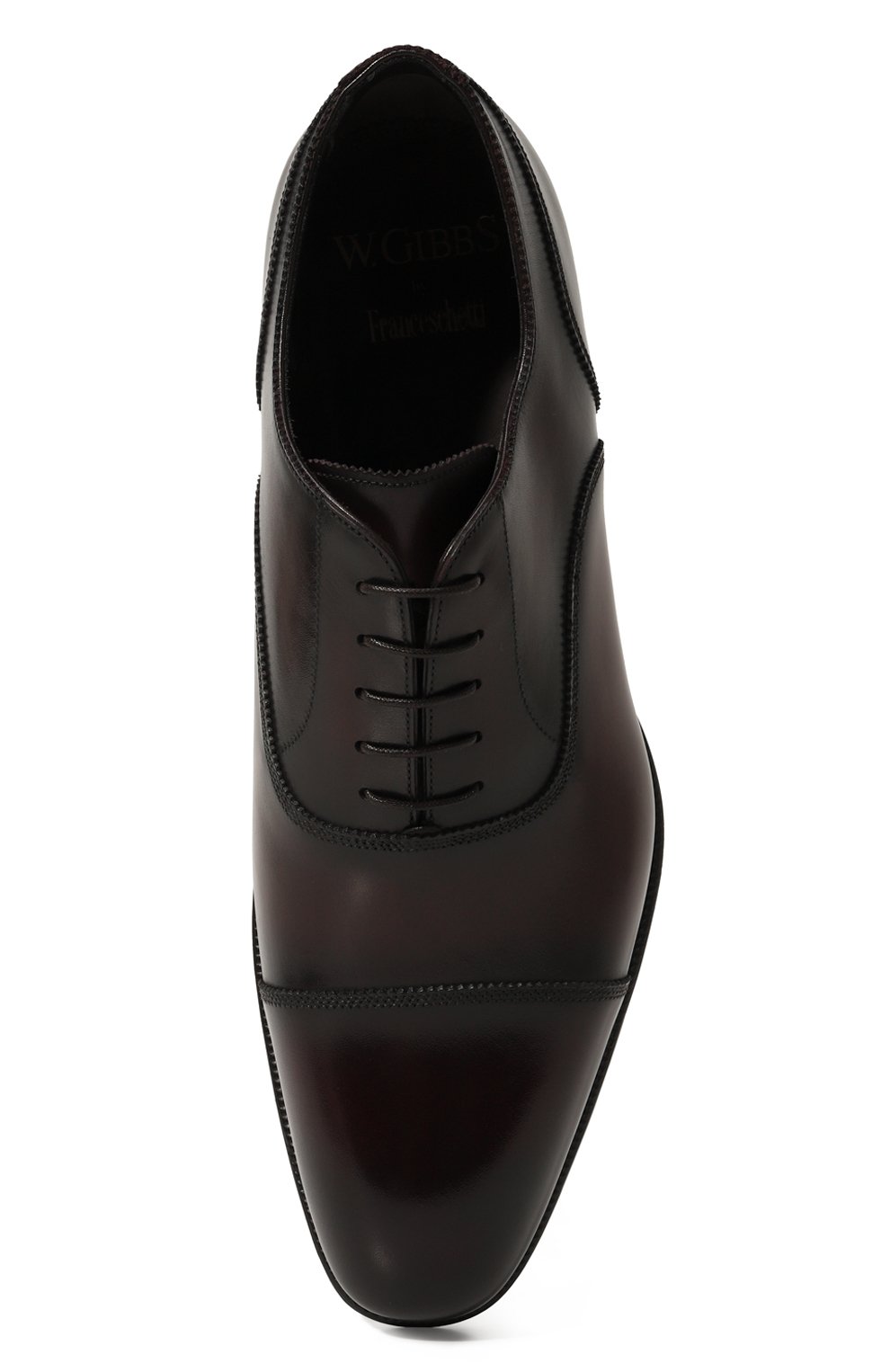 Кожаные оксфорды W.GIBBS темно-бордового цвета по цене 65350 руб., арт. 7078005/FRENCH DEC0, фото 6 Кожаные оксфорды W.GIBBS, арт. 7078005/FRENCH DEC0, фото 6