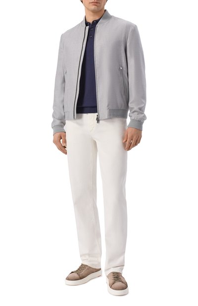 Бомбер из шелка и шерсти CORNELIANI, арт. 27L588/2718266, фото 2