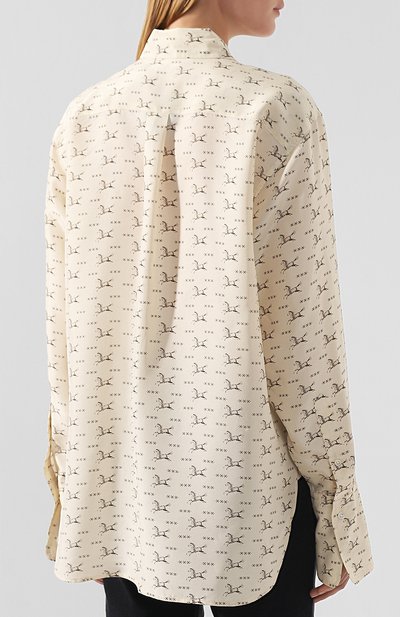 Шелковая рубашка POLO RALPH LAUREN бежевого цвета по цене 21950 руб., арт. 211753146, фото 4 Шелковая рубашка POLO RALPH LAUREN, арт. 211753146, фото 4