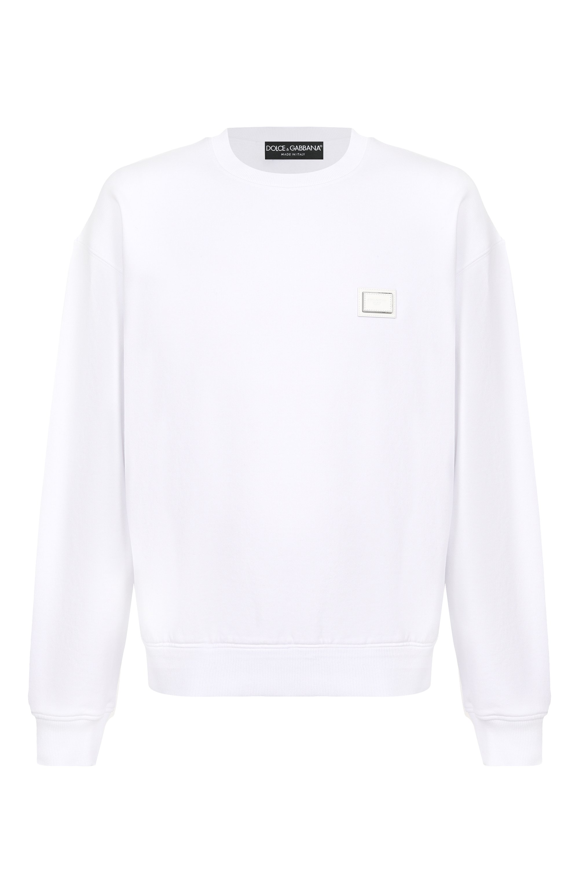 Хлопковый свитшот DOLCE & GABBANA белого цвета по цене 78450 руб., арт. G9AHST/G7Q20, фото 1 Хлопковый свитшот DOLCE & GABBANA, арт. G9AHST/G7Q20, фото 1