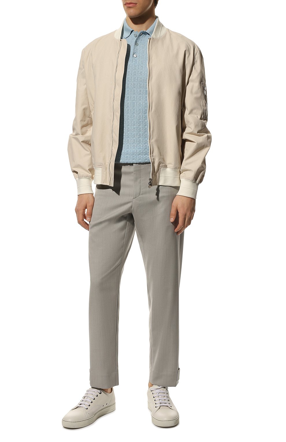 Поло из шелка и хлопка IL BORGO CASHMERE голубого цвета по цене 51350 руб., арт. 57-1090-M0DG0, фото 2 Поло из шелка и хлопка IL BORGO CASHMERE, арт. 57-1090-M0DG0, фото 2