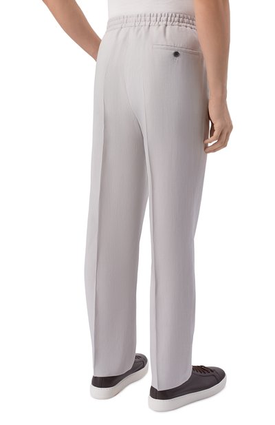 Брюки изо льна и шерсти CORNELIANI, арт. 274554/2718468, фото 4