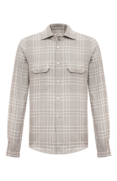 Мужская хлопковая рубашка KITON, арт. UCWMH0864908