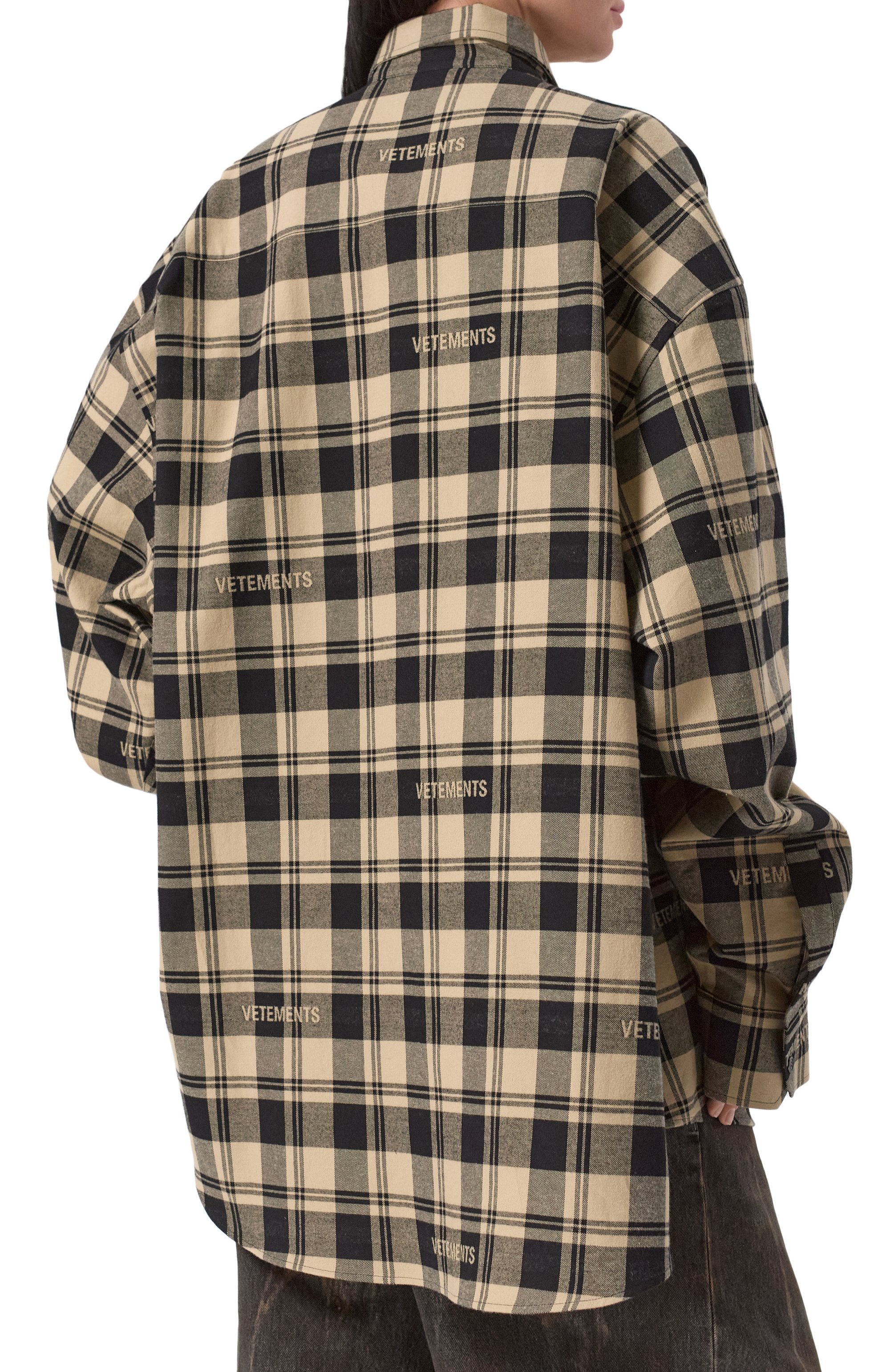 Хлопковая рубашка VETEMENTS, арт. UA65SB990B/C0TT0N, фото 4