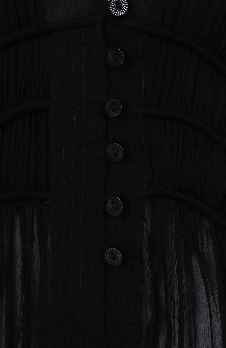 Женская блузка из вискозы ISABEL MARANT ETOILE черного цвета, арт. HT0552FA/C1J07E | Фото 6 (Рукава: Длинные; Длина (для топов): Стандартные; Материал внешний: Вискоза; Принт: Без принта; Женское Кросс-КТ: Блуза-одежда; Стили: Бохо)