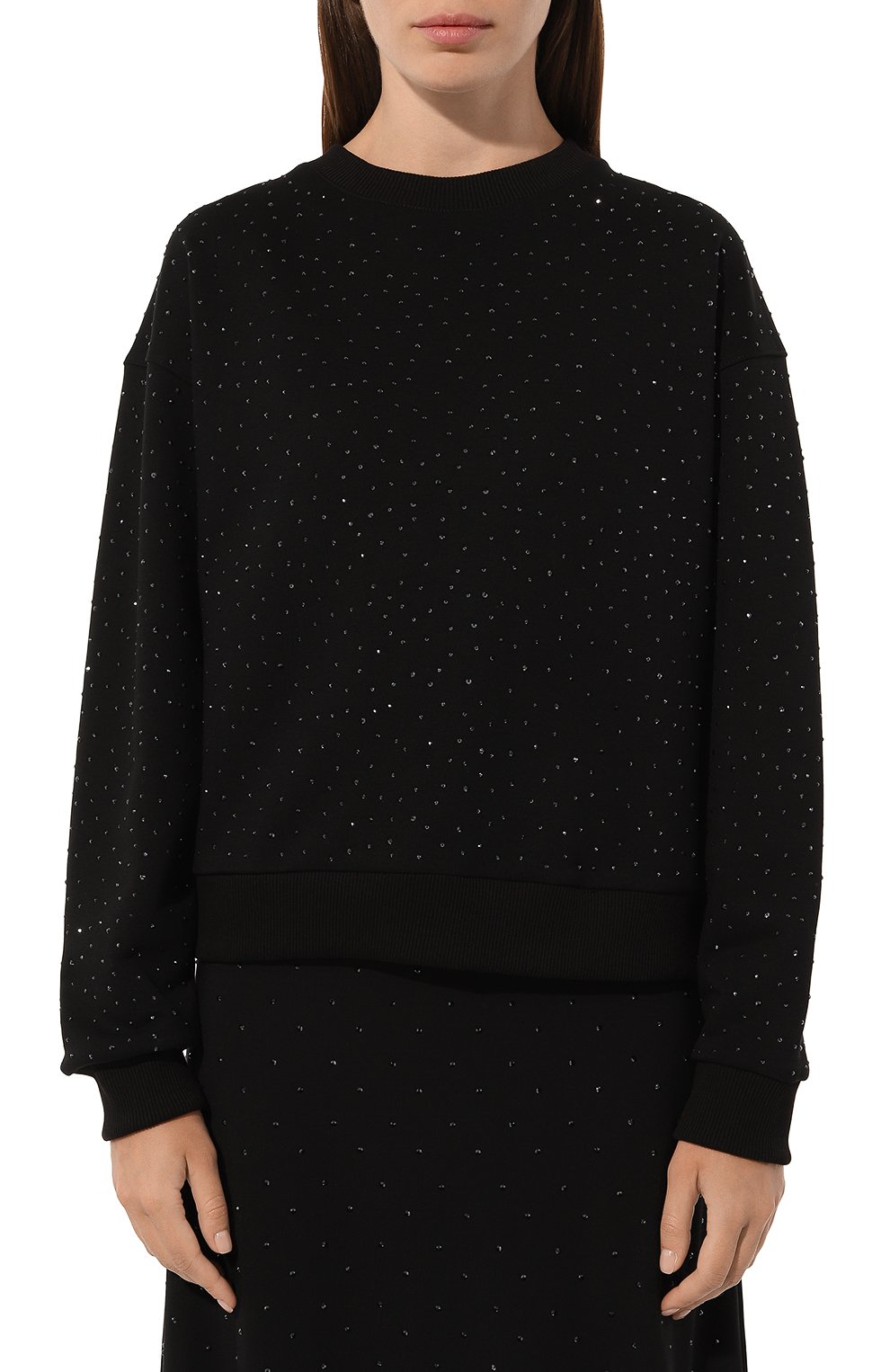 Хлопковый свитшот FLASHIN черного цвета по цене 15900 руб., арт. FS24CRS, фото 3 Хлопковый свитшот FLASHIN, арт. FS24CRS, фото 3