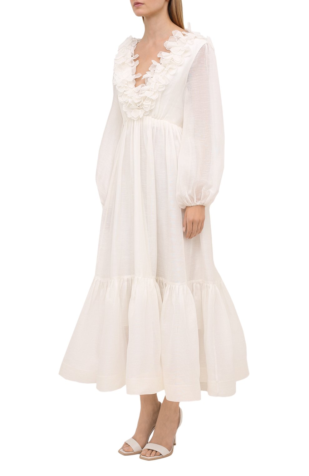 Платье из шелка и льна ZIMMERMANN, арт. 9807DAND, фото 3