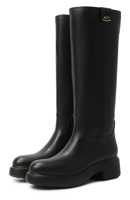 Кожаные сапоги Santoni WSEG71747SM0NVRF Чёрный WSEG71747SM0NVRF