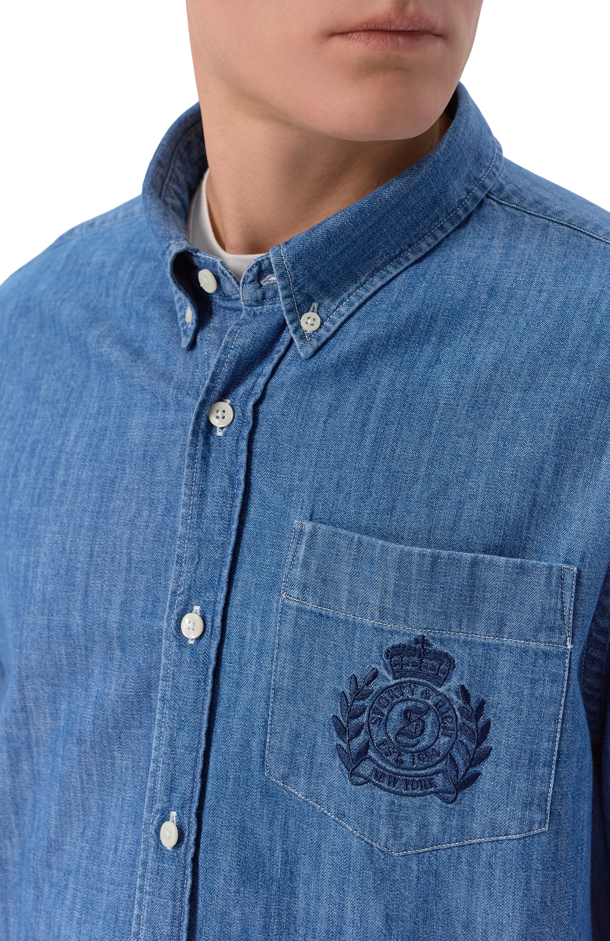 Джинсовая рубашка SPORTY AND RICH, арт. SI02865243BL26, фото 5