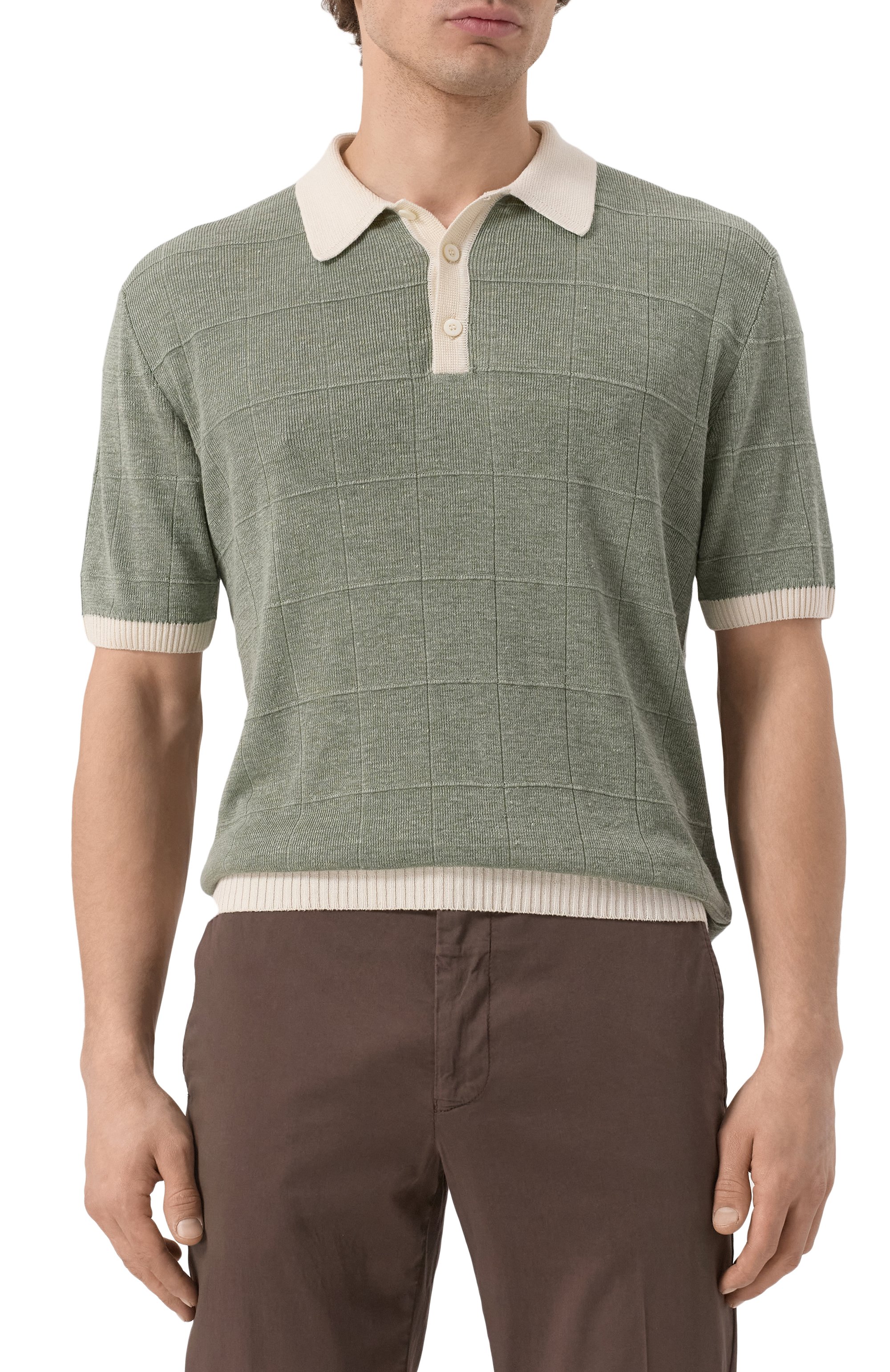 Поло изо льна и шелка CANALI, арт. C1084/MK02269, фото 3