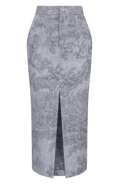 Женская юбка из хлопка и льна LORENA ANTONIAZZI, арт. P2642G008A/5163