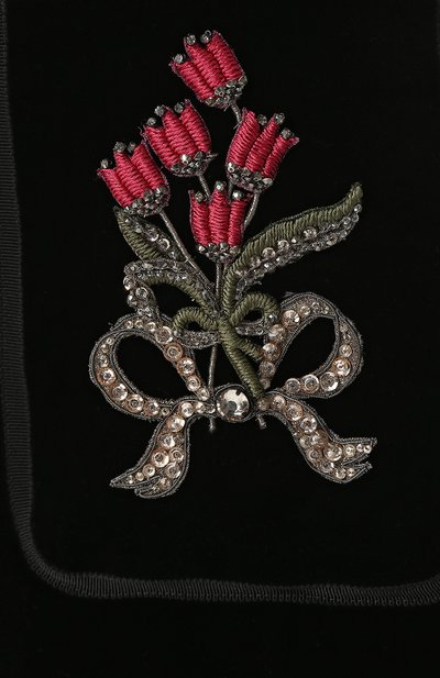 Бархатная юбка-миди с накладными карманами и оборкой GUCCI, арт. 480040/ZJZ75, фото 5