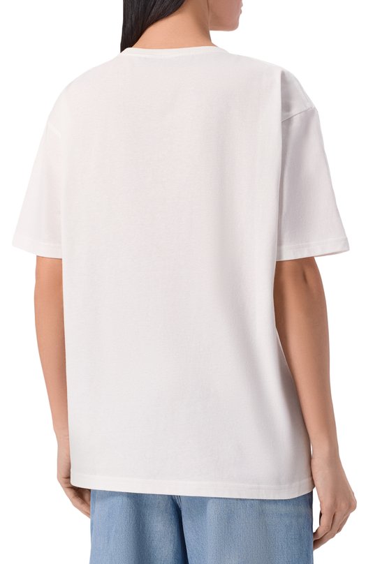 Хлопковая футболка Valentino 8B3MG25W/A55 Белый  8B3MG25W/A55 Фото 4