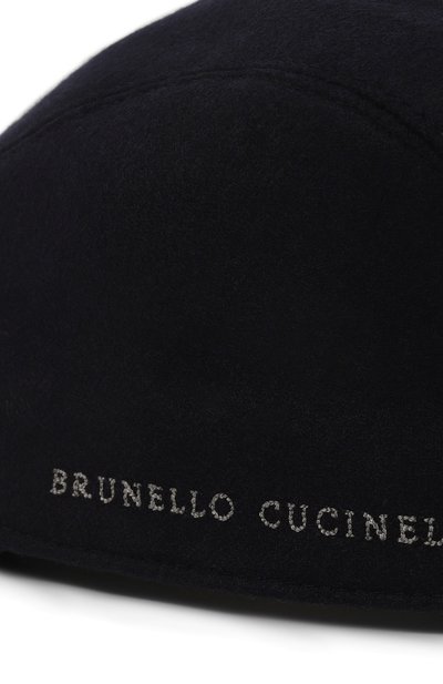 Шерстяная кепка BRUNELLO CUCINELLI темно-синего цвета по цене 63350 руб., арт. M038P9961, фото 3 Шерстяная кепка BRUNELLO CUCINELLI, арт. M038P9961, фото 3