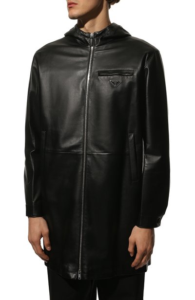 Кожаный плащ PRADA, арт. UPS533-FLY-F0002, фото 3