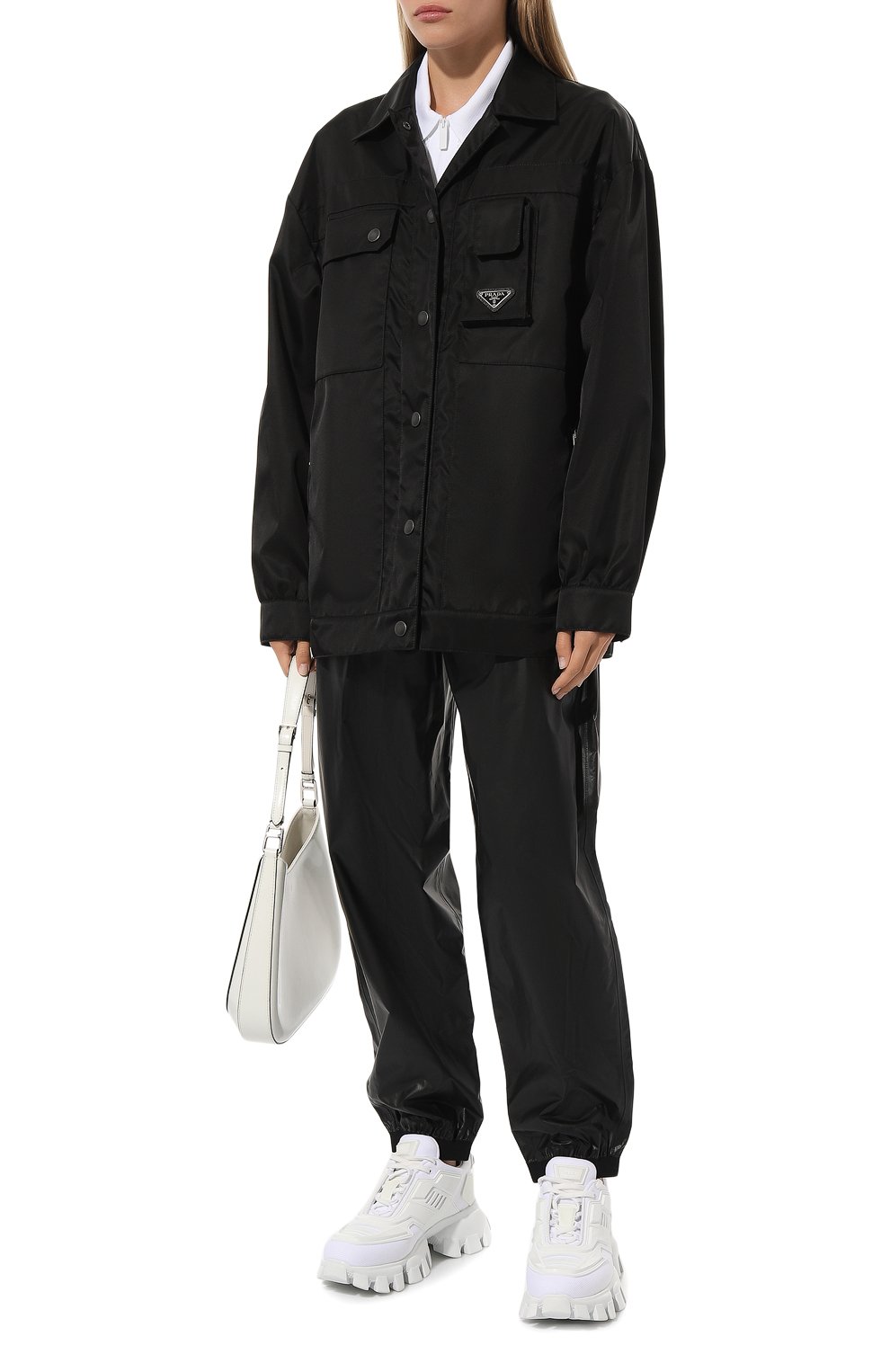 Джоггеры prada linea rossa PRADA черного цвета по цене 120000 руб., арт. 22T785-1T2Y-F0002-201, фото 2 Джоггеры prada linea rossa PRADA, арт. 22T785-1T2Y-F0002-201, фото 2