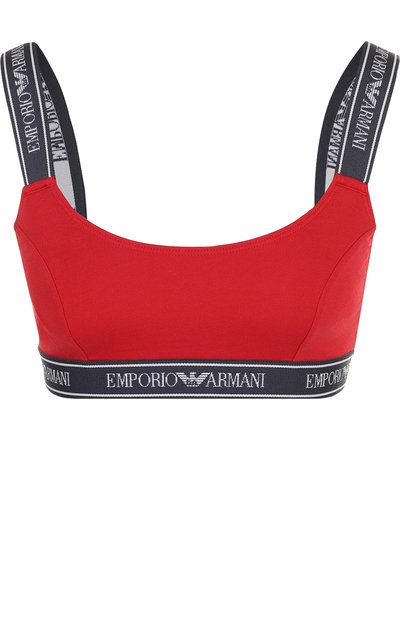Женский хлопковый бюстгальтер с логотипом бренда EMPORIO ARMANI, арт. 163651/8P317
