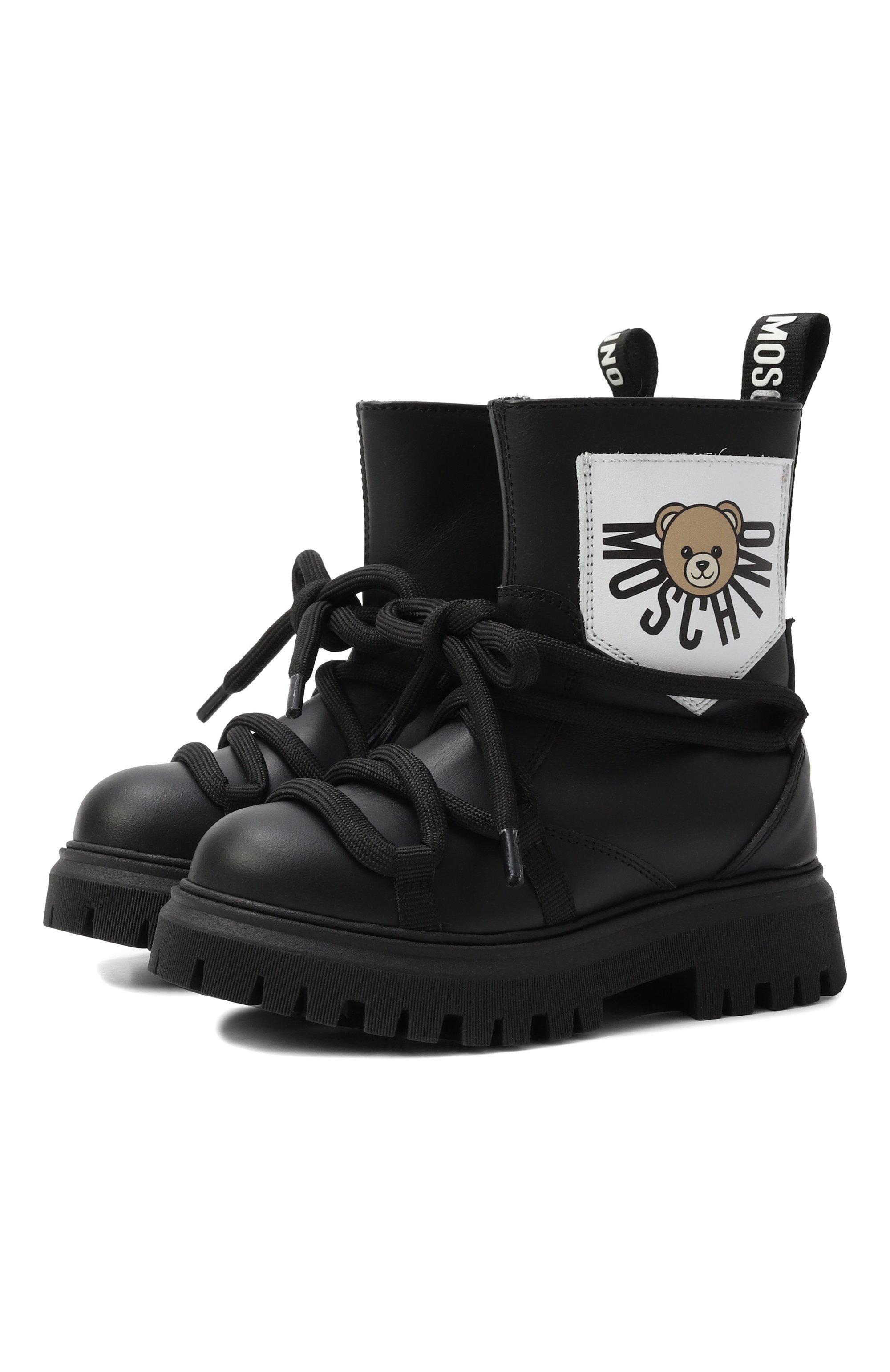 Кожаные ботинки MOSCHINO, арт. 81953/VAR4/28-35, фото 1