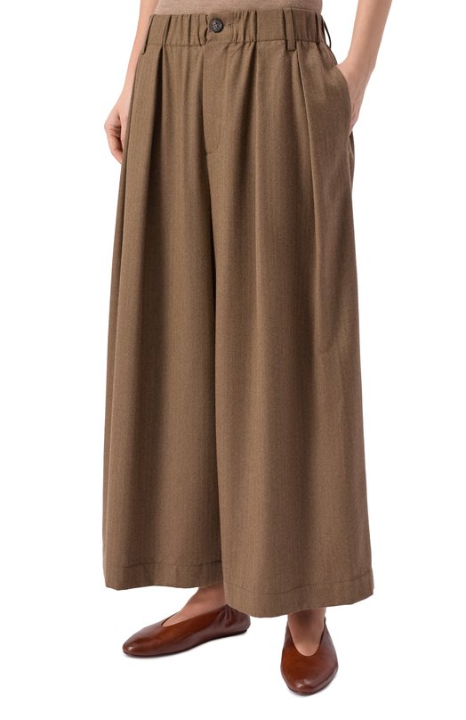 Брюки из беби-кашемира Uma Wang V2256M003 Коричневый  V2256M003 Фото 3