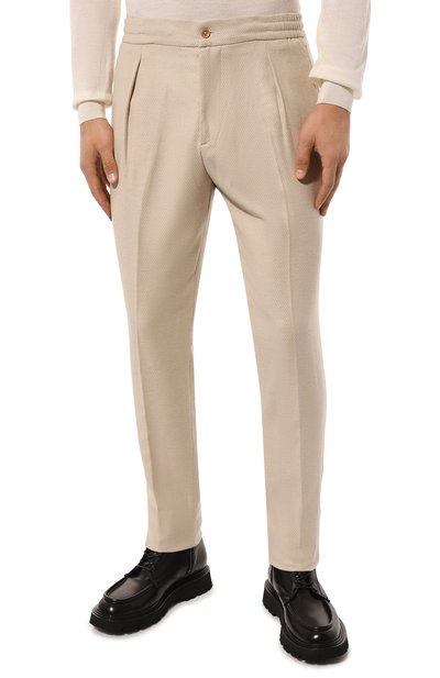 Брюки из шерсти и шелка MARCO PESCAROLO, арт. CHIAIA/5018, фото 3