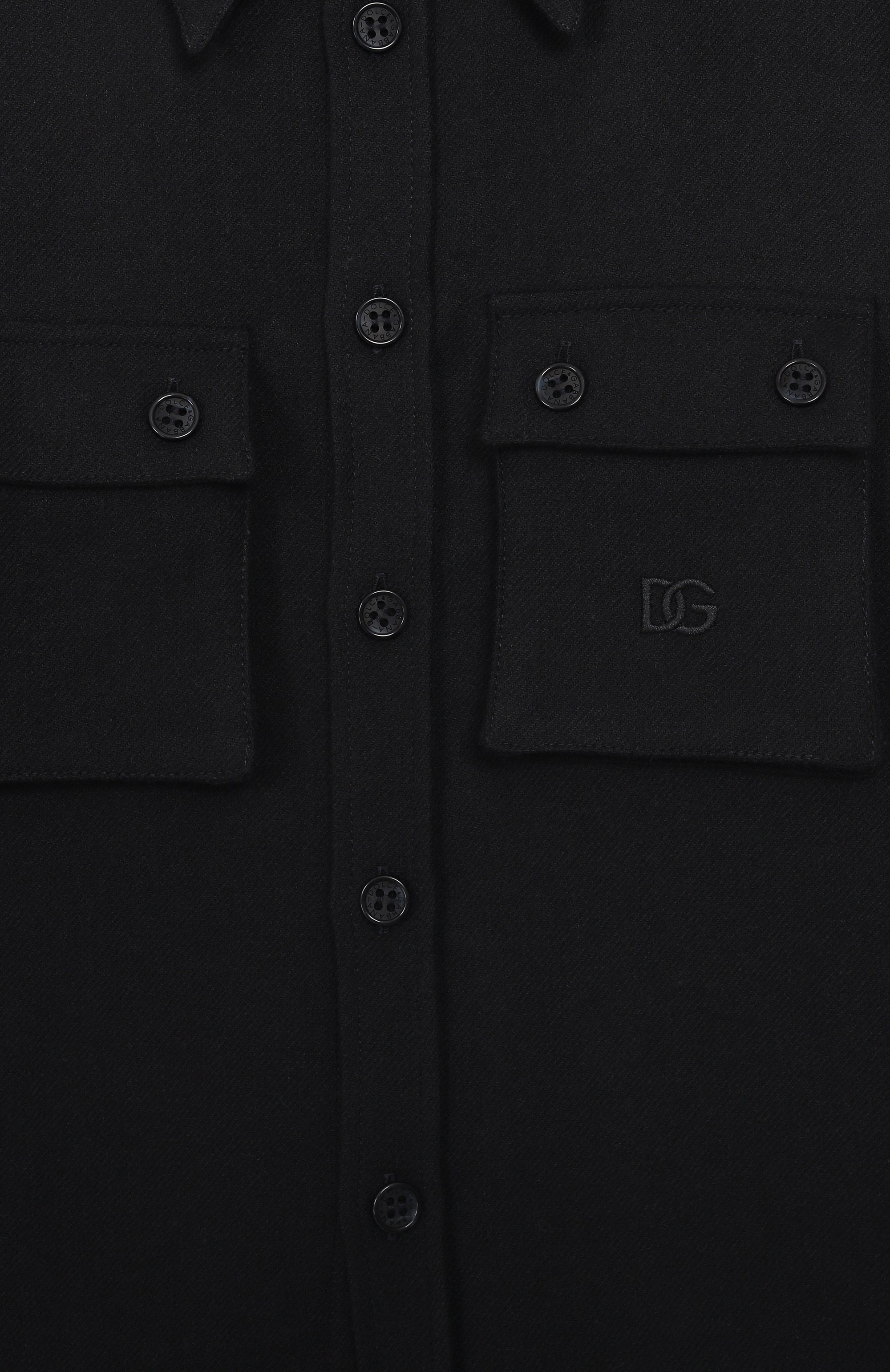 Рубашка из вискозы и шерсти DOLCE & GABBANA темно-синего цвета по цене 53850 руб., арт. L44S20/G7PLH/2-6, фото 3 Рубашка из вискозы и шерсти DOLCE & GABBANA, арт. L44S20/G7PLH/2-6, фото 3