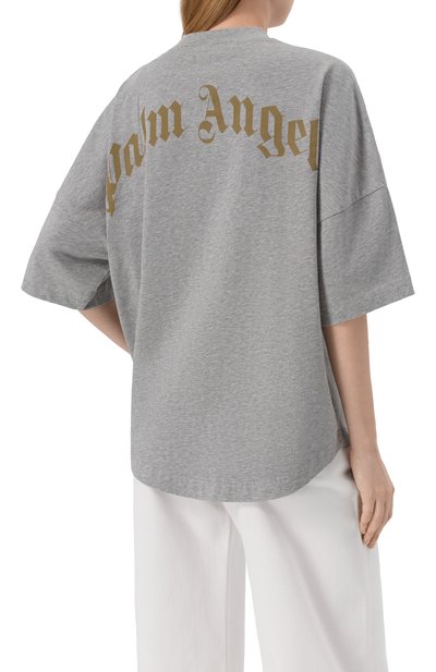 Хлопковая футболка PALM ANGELS, арт. PWAA07DF25JER001, фото 4